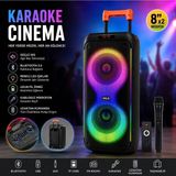 Tastech DR-8830 Bluetooth Speaker Kablosuz Mikrofonlu Taşınabilir Tekerlekli Valiz Tipi Şarjlı Hoparlör Büyük Boy Party Speaker Fm Radyolu Hafıza Kartı ve USB Girişli Tws Özellikli Süper Bass Hoparlör - Siyah