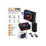 Tastech Go3 Pro 5W Bluetooth Speaker Rgb Led Işıklı Tws Özellikli Fm Radyo Sd Kart Usb Girişli Şarjlı Taşınabilir Hoparlör