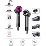 Tastech H5 Profesyonel Saç Kurutma Makinesi 1400W Güçlü Saç Şekillendirici Fön Negatif Iyonlu Saç Kurutma Makinesi - 20.000 Rpm Güçlü Motor - Pembe