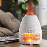 Tastech Himalaya Tuz Lambası 3D Alev Aroma Yayıcı Ultrasonik Uçucu Yağ Difüzörü Oda Hava Nemlendirici - Beyaz