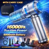 Tastech HL-121 Kablosuz Taşınabilir Araç İçi Süpürge, 16000PA, 6000mAh Pil, Çantası ile