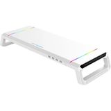Tastech Ice Cooler T1 Laptop Sehpası Rgb Işıklı Mönitör Standı Ekran Altlığı 4 USB Hub Telefon Tutuculu Çekmeceli Mönitör Yükseltici Katlanabilir Yükseklik Ayarlı Altlık 30KG Taşıma Kapasiteli