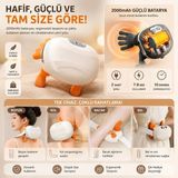 Tastech Isıtmalı El Şekilli Taşınabilir Şarjlı Masaj Cihazı- Insan Eli Hissi Veren Boyun, Sırt , Omuz , Bacak Masaj Cihazı Masaj Aleti Taşınabilir Kablosuz Yoğurmalı Masaj Cihazı Parmaklı Masaj Aleti