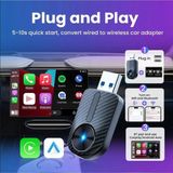 Tastech Kablosuz Carplay Android Auto Ai Kutusu Tak Çalıştır Dongle Adaptör Wifi 5.8ghz Bt5.4