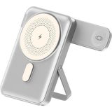 Tastech Kablosuz Şarj Cihazı 20PD 15W Hızlı Şarj Ultra Ince Powerbank 10000MAH Akıllı Saatleri ve Cep Telefonlarını Destekler - Gümüş
