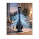 Tastech Kule Tipi Vantilatör Turbo Akıllı Fan - Hava Temizleme & Aromaterapi Özellikli - 70W Serinletici Fan ACFN09-AYAKLI-FAN