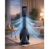 Tastech Kule Tipi Vantilatör Turbo Akıllı Fan - Hava Temizleme & Aromaterapi Özellikli - 70W Serinletici Fan - Siyah