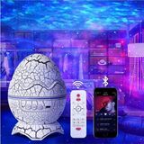 Tastech LED Yıldızlı Gökyüzü Projektörü Gece Lambası Çocuk Galaxy Star Lambası Projektörü Bluetooth Hoparlör - Beyaz