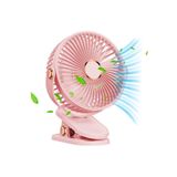 Tastech Mandalli Mini Şarjlı Fan Askılı Vantilatör Masaüstü Hava Serinletici Pembe