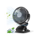 Tastech Mandalli Mini Şarjlı Fan Askılı Vantilatör Masaüstü Hava Serinletici Siyah