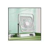 Tastech Masaüstü Şarjlı Fan 120 Hiz Kademeli Ultra Ince Led Göstergeli Vantilatör Serinletici Mini Klima Beyaz