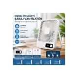 Tastech Masaüstü Şarjlı Fan 5 Hız Kademeli Ultra Ince Led Şarj Göstergeli Asılabilir Vantilatör Serinletici Mini Klima BWFN8-MASAÜSTÜ-SLİM-FAN
