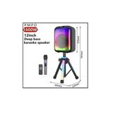 Tastech Mikrofonlu Bluetooth Hoparlör Led Işikli Taşinabilir Şarjlı Ses Sistemi Tf Kart Usb Fm Radyo 1600W Siyah TASTECH102B