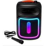 Tastech Mikrofonlu Karaoke Hoparlör Şarjlı Taşınabilir Kablosuz Bluetooth Speaker - Siyah