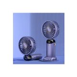 Tastech Mini Klima Led Göstergeli Şarjlı El Fanı Vantilatör 5 Kademeli Hız Serinletici Parfümlü Fan Purple