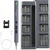 Tastech Mini Şarjlı Tornavida 51'i 1 Arada Kablosuz Hassas Tornavida Seti 48 Uçlu USB Şarjlı Küçük Elektrikli Tornavida