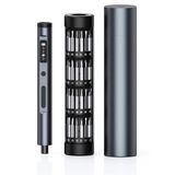 Tastech Mini Şarjlı Tornavida Seti, LED Işıklı, 3 Seviyeli Tork Ayarlı, 60 Parça, Hassas Tornavida, Dizüstü Bilgisayar/PC/Telefon/Saat/Kamera için, Alüminyum Manyetik Saklama Kutusu