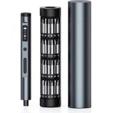 Tastech Mini Şarjlı Tornavida Seti LED Işıklı 3 Seviyeli Tork Ayarlı 60 Parça Şarj Edilebilir Hassas Tornavida Seti Dizüstü Bilgisayar/pc/telefon/saat/kamera Için Alüminyum Manyetik Saklama Kutusu