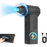 Tastech Mini Turbo Jet Fan Basıçlı Hava Üfleyici Şarjlı Vantilatör 130.000 Rpm Basınçlı Hava Fanı - Siyah