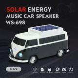 Tastech Minibüs Tasarımlı Bluetooth Speaker Sd Kart USB Fm Radyolu Şarjlı Taşınabilir Kablosuz Hoparlör-Siyah