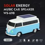 Tastech Minibüs Tasarımlı Bluetooth Speaker Sd Kart USB Fm Radyolu Şarjlı Taşınabilir Kablosuz Hoparlör-Turkuaz