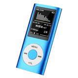 Tastech Mp3 Çalar Ses Kayıt Fm Radyo Sd Kart Girişli Mp4 Player 1.8 Inç Renkli Ekran Mavi METAL-MP4