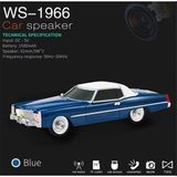 Tastech Nostaljik Araba Şeklinde Bluetooth Hoparlör Şarjlı Taşınabilir Sd Kart USB Fm Radyolu Speaker - Lacivert