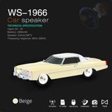 Tastech Nostaljik Araba Şeklinde Bluetooth Hoparlör Sd Kart USB Fm Radyolu Şarjlı Taşınabilir Speaker-Bej