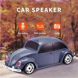Tastech Nostaljik Araba Şeklinde Bluetooth Speaker Sd Kart USB Fm Radyolu Şarjlı Kablosuz Hoparlör-Gri
