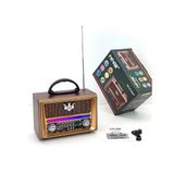 Tastech Nostaljik Retro Radyo, Bluetooth Hoparlör, SD Kart, USB Girişli, Şarjlı Taşınabilir Speaker, Kahverengi, NS-8189BT