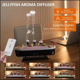 Tastech Oda Hava Nemlendirici Aroma Difizör Humudifier Gemi Şeklinde Rgb LED Işıklı Buhar Makinesi - Siyah