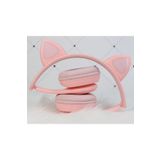 Tastech P47m Bluetooth Kedi Kulaklık Katlanabilir Sd Kart Girişli Mikrofonlu Kablosuz Led Işıklı Kulaklık