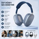 Tastech P9 Plus Kulaküstü Bluetooth Kulaklık, Kablosuz, Şarjlı, Mikrofon, Lacivert