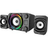 Tastech Rgb LED Işıklı 2+1 Ses Sistemi Bluetooth Hoparlör Fm Radyo Karaoke Mikrofonlu Speaker Tv Pc 50W