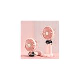 Tastech Şarjlı El Fanı Mini Vantilatör 5 Hız Seçeneğiyle LED Göstergeli Serinletici - Pembe