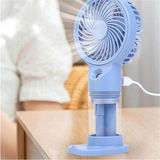 Tastech Şarjlı El Fanı Su Buharı Püskürtmeli Mini Vantilatör Masaüstü Ayaklı Telefon Standlı Soğutucu Fan -Mavi