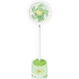 Tastech Şarjlı Mandallı Fan Mini Vantilatör Bebek Arabası Serinletici Mini Klima LED Işıklı - Yeşil