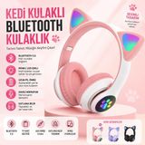 Tastech STN-28 Kulaküstü Bluetooth Kulaklık, Kedi Tasarımlı, Beyaz, FM Radyo, Hafıza Kartı Girişli