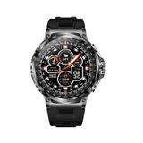 Tastech SW-80 Erkek Akıllı Saat, 1.85 İnç Dokunmatik Ekran, Kalp Ritmi Monitörü, Spor Fitness Takip, Su Geçirmez, Siyah