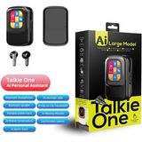 Tastech Talkie One Ai Large Model Akıllı Kulaklık ve Dokunmatik Ekranlı Şarj Kutusu – Yapay Zeka Destekli Dil Çeviri, Hoparlör, Sesli, Powerbank Tws Özellikli Kulakiçi Kulaklık - Siyah