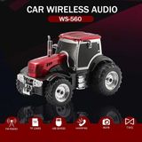 Tastech Traktör Görünümlü Bluetooth Hoparlör Sd Kart USB Fm Radyolu Şarjlı Taşınabilir Speaker - Kırmızı