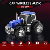Tastech Traktör Görünümlü Bluetooth Hoparlör Sd Kart USB Fm Radyolu Şarjlı Taşınabilir Speaker-Lacivert