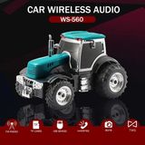Tastech Traktör Görünümlü Bluetooth Hoparlör Sd Kart USB Fm Radyolu Şarjlı Taşınabilir Speaker-Turkuaz