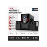 Tastech TS-21 Hoparlör 2.1 Kanal 2+1 Ses Sistemi Fm Radyo Sd Kart Usb Bluetooth Uzaktan Kumandalı Subwoofer Hoparlör Ev Sinema Sistemi TS-21-HOPARLÖR