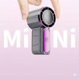 Tastech Ultra Mini Şarjlı El Fanı Cep ve Çanta Boyu Taşınabilir 5 Kademeli Vantilatör Soğutucu Fan -Gri
