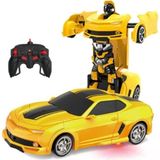 Tastech Uzaktan Kumandalı Robota Dönüşen Araba Lamborgini Chavrolet Prime1 Strong Zy Rc Car - Sarı