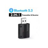 Tastech W15 Bluetooth 5.3 Aux Adaptör USB Dongle 2'si 1 Arada Araç Ses Verici Alıcı