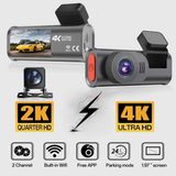 Tastech Wifi 4K UHD App Araç Içi Kamera Gece Görüşlü Araba Kamera Kayıt Cihazı Dvr Car Dashcam
