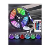 Tastech WN-1161 Şerit LED 5 Metre Rgb LED Işık Uzaktan Kumandalı Tak Çalıştır 3 Çipli Iç Mekan LED