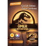 Taşteks Dinozor Işıklı Led Pano - Kişiye Özel Çocuk Odası Lamba